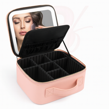 Cargar imagen en el visor de la galería, Pack Ahorro BeautyFashion | Estuche de Maquillaje con Espejo LED + Limpiador Ultrasónico Portátil
